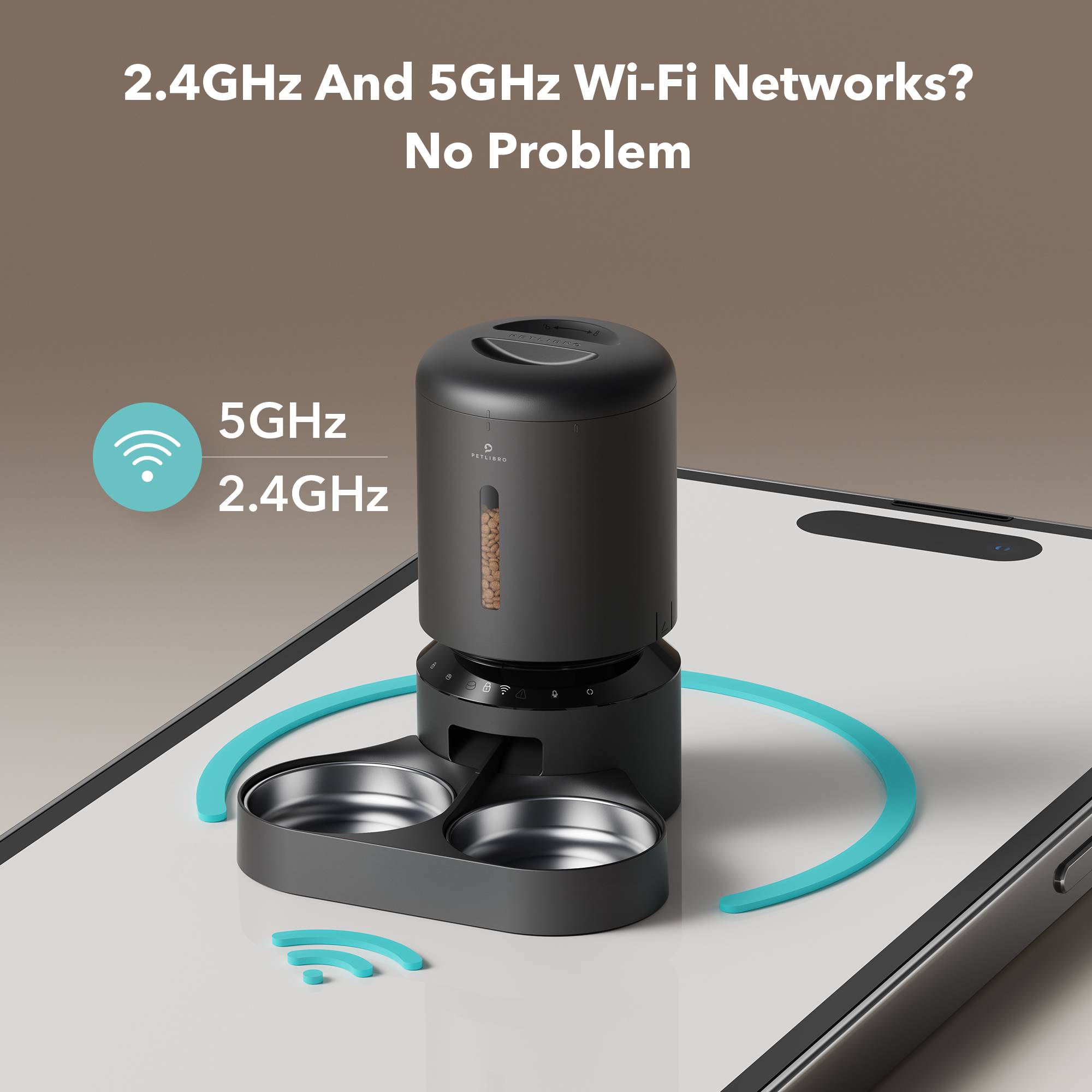 Petlibro Granary Distributeur de croquettes automatique WiFi double Noir - Image 5