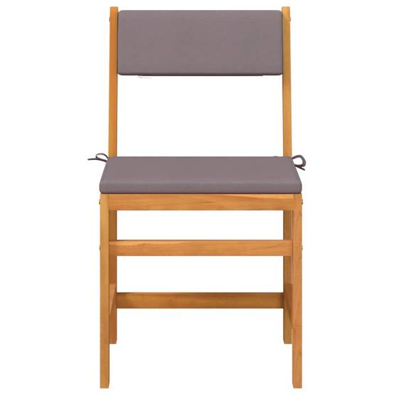Ensemble de 3pcs balcon - Salon De Jardin - Mobilier extérieur avec coussins bois massif d'acacia MI451 - Image 4