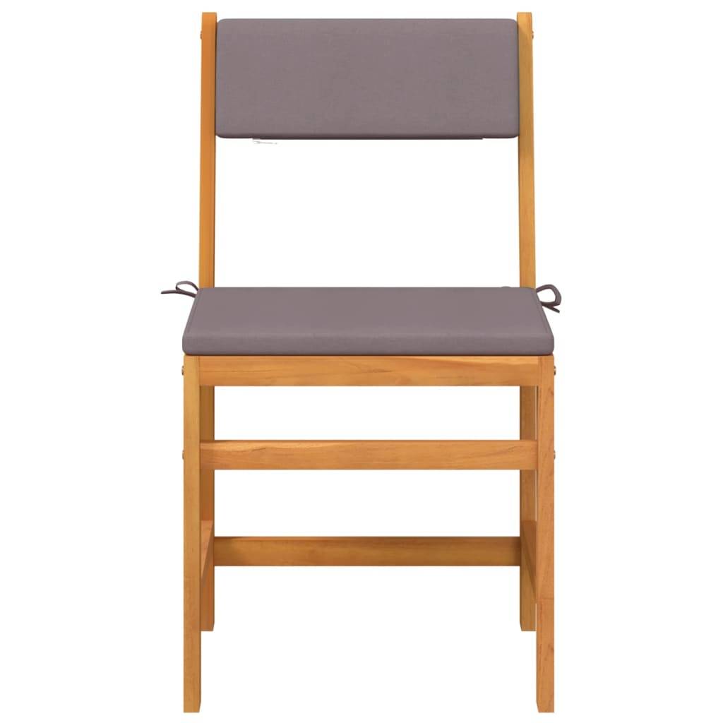 Ensemble de 3pcs balcon - Salon De Jardin - Mobilier extérieur avec coussins bois massif d'acacia MI451 - Image 4
