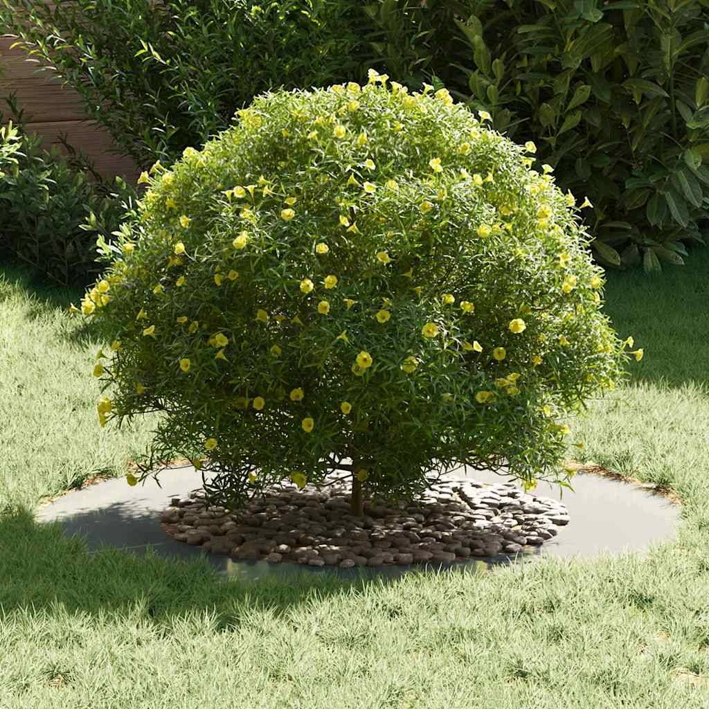 Entourage d'Arbre Plat Acier Galvanisé pour Jardin Protection Parterre Ø80 cm Gris - ComfortXL Outdoor Living - Image 3