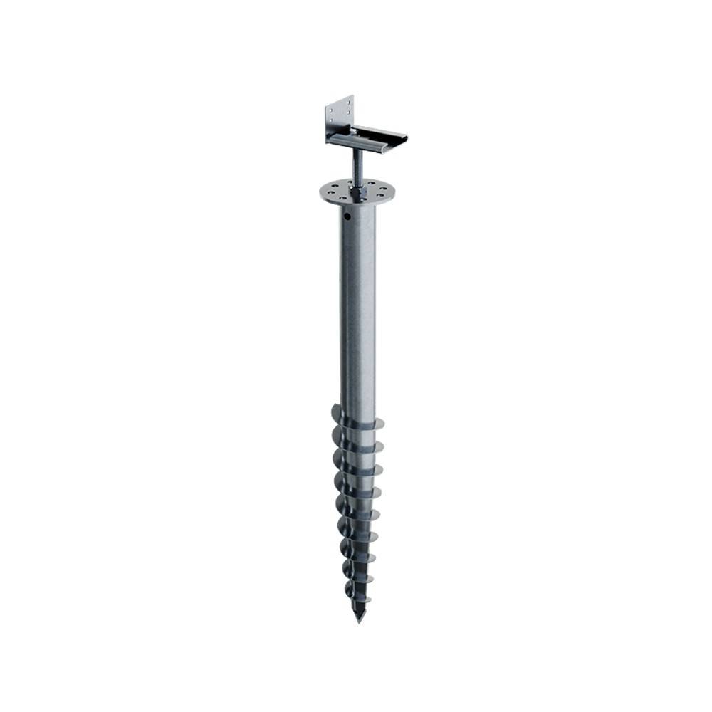 Vis de Fondation SPIRAL - Pour Terrasse - Hauteur : 80cm - Support en L inclus - Fixation Sans Beton - Imagen 1