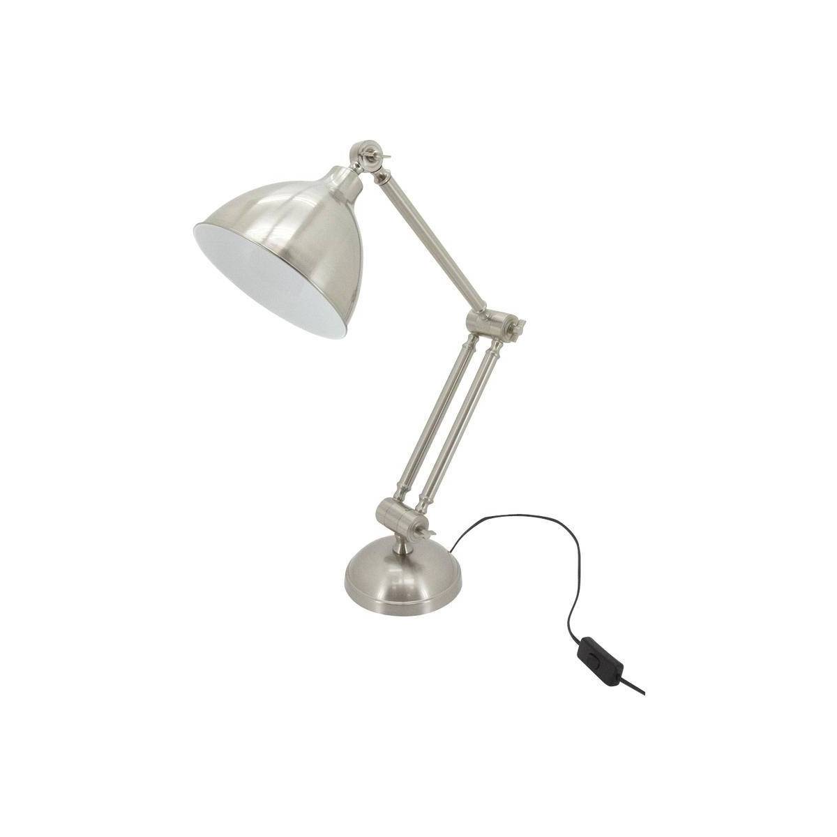 Aubry Gaspard - Lampe de bureau en acier brossé Loft