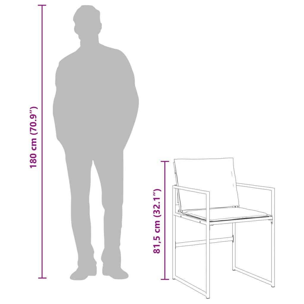 Grand Salon de Jardin 9 Pièces Acier Blanc et Textilène Table Verre 220cm Chaises Pliantes – ComfortXL Outdoor Living - Image 10