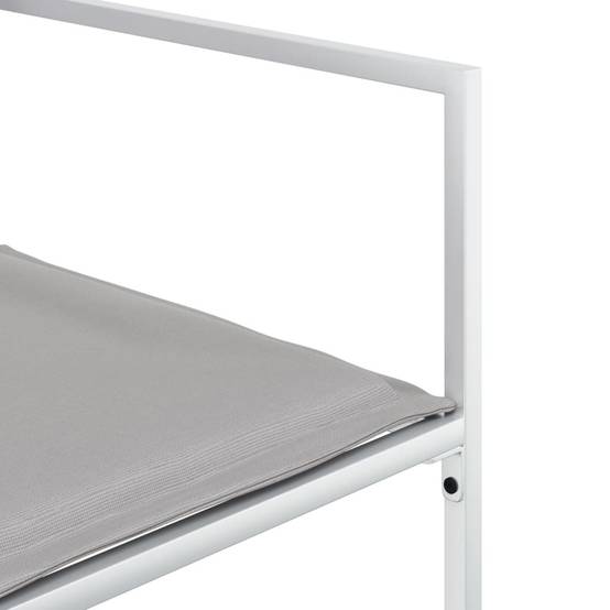 Grand Salon de Jardin 9 Pièces Acier Blanc et Textilène Table Verre 220cm Chaises Pliantes – ComfortXL Outdoor Living - Image 7