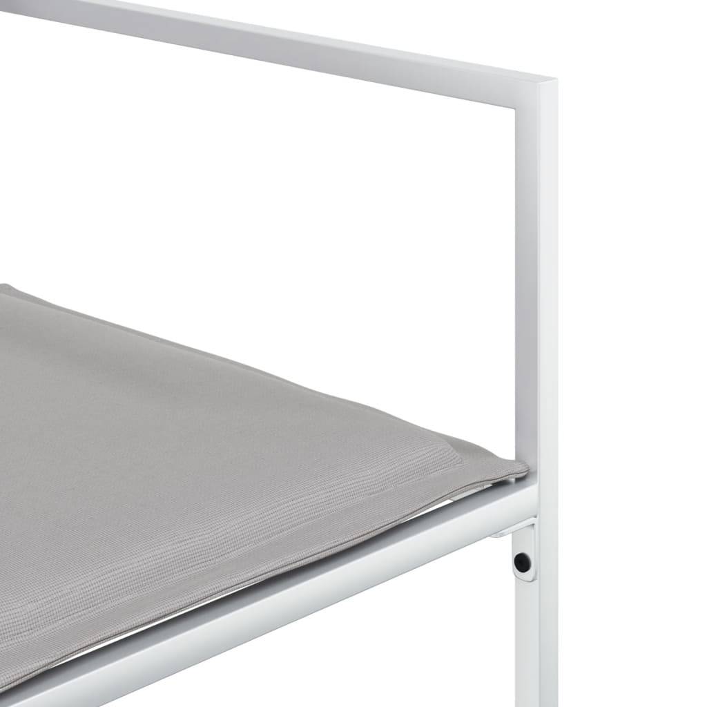 Grand Salon de Jardin 9 Pièces Acier Blanc et Textilène Table Verre 220cm Chaises Pliantes – ComfortXL Outdoor Living - Image 7
