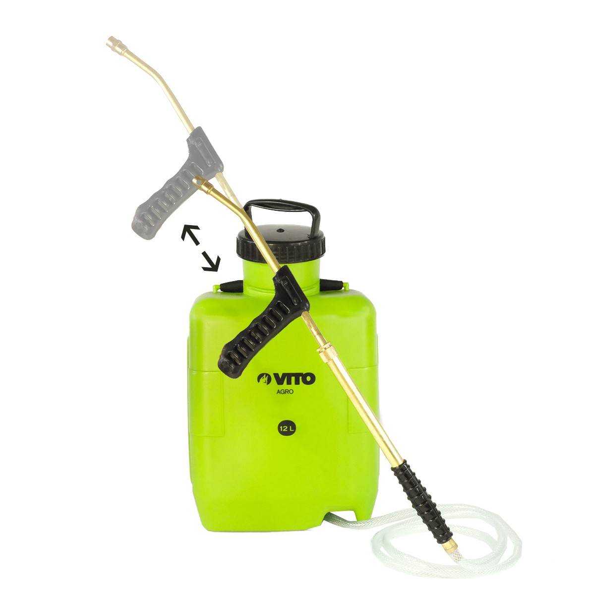 Pulvérisateur manuel 12L lance en laiton pour produits agressifs et corrosifs jardin toitures VITO - Imagen 6