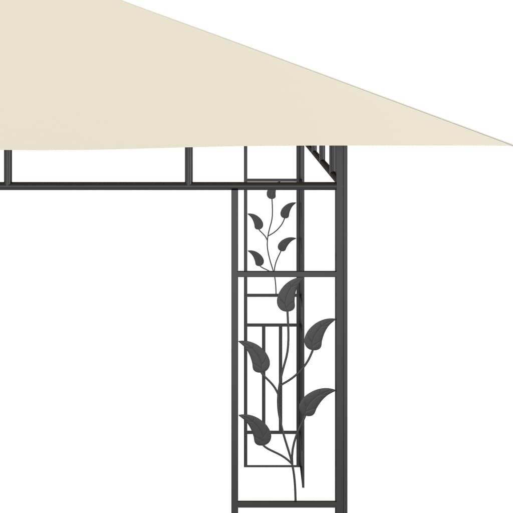 Tonnelle Aluminium Crème avec Moustiquaire et LED 4 x 3 x 2.73 m - PANGIVO - Image 8