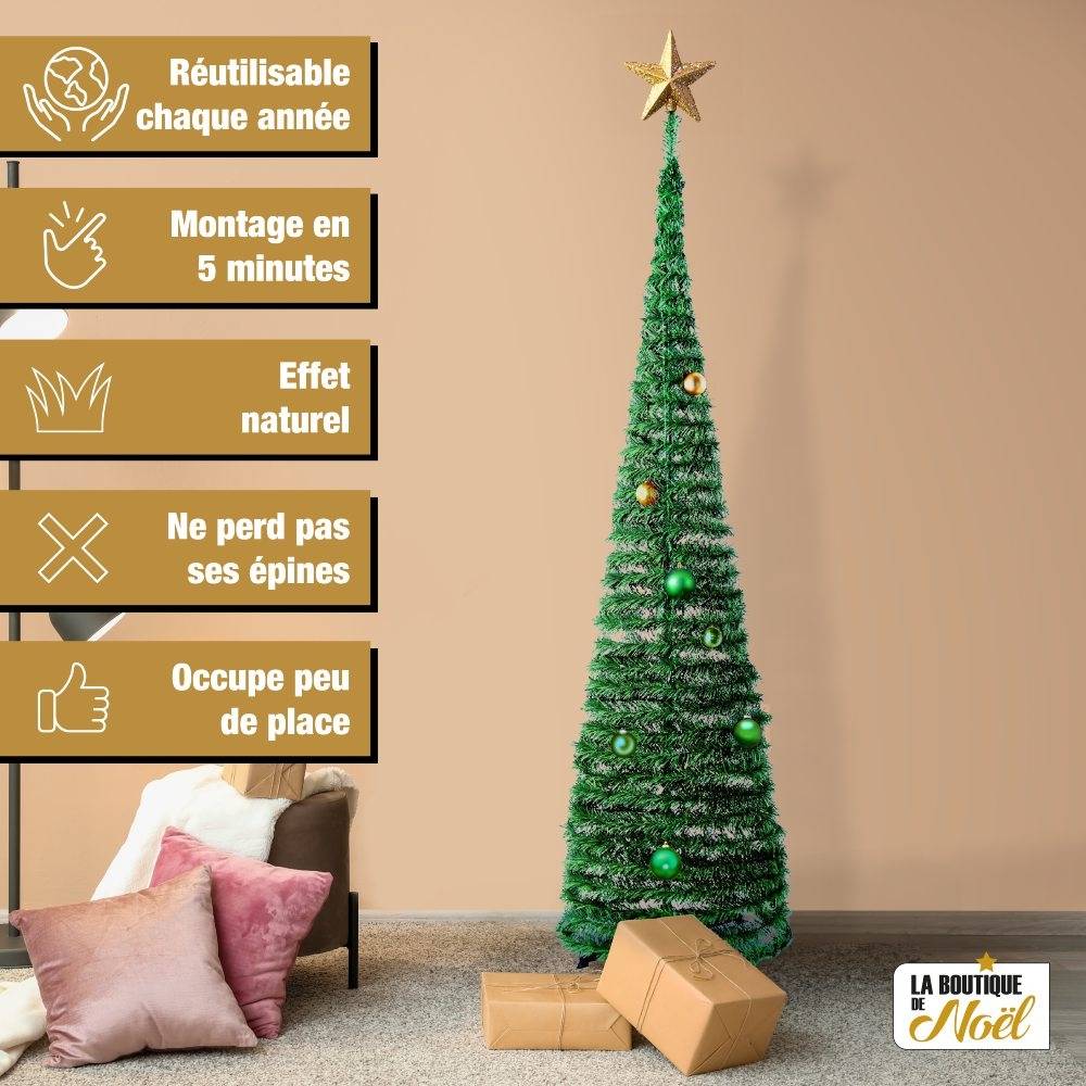 Sapin de Noël artificiel vert pop up SlimTree 180 cm - Imagen 3