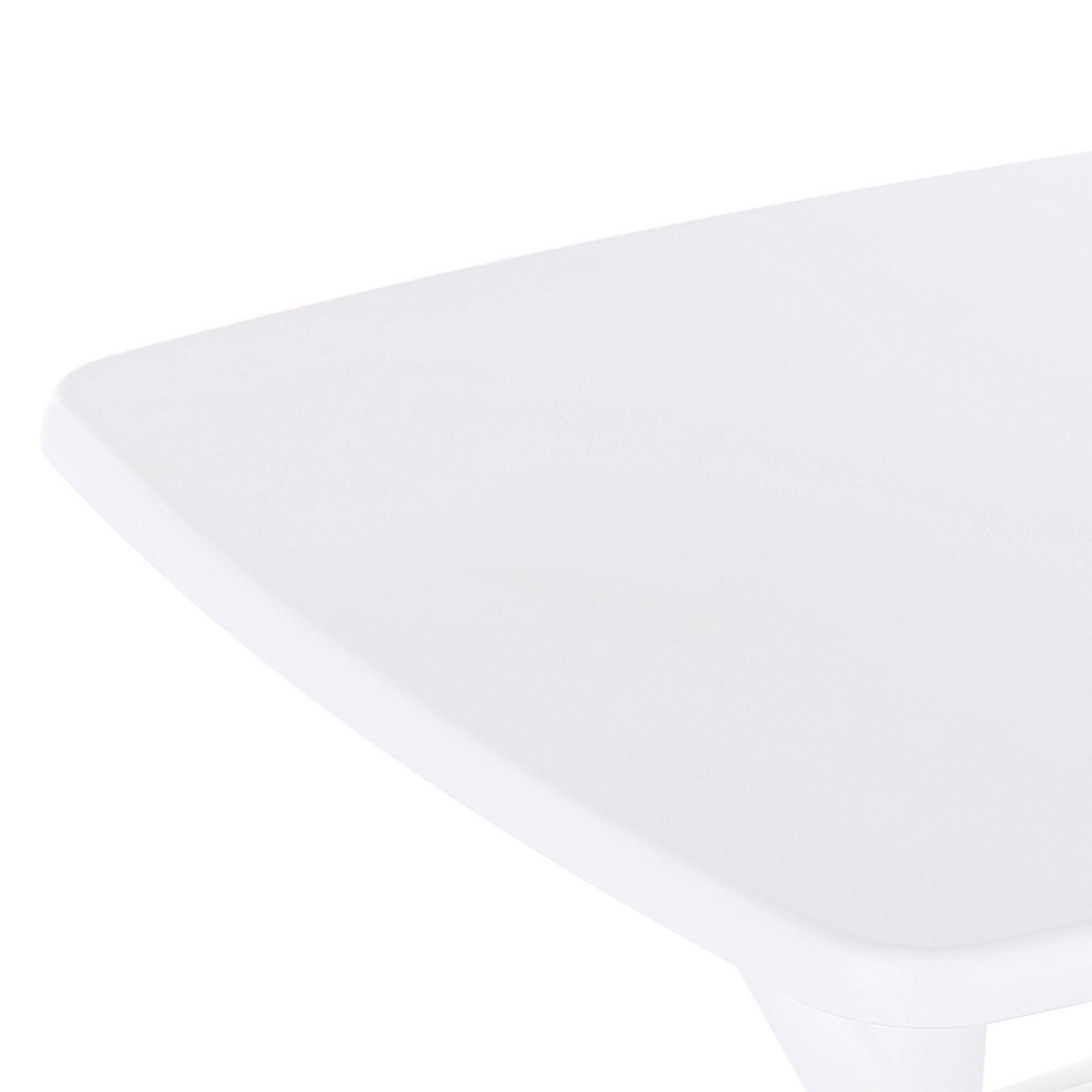 Beliani - Ensemble de salle à manger de jardin en plastique blanc 4 places table carrée chaises empilables résistant aux intempéries - Imagen 6