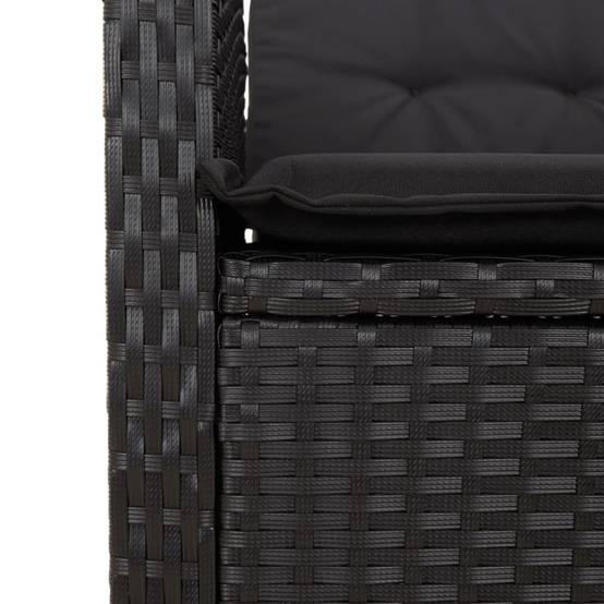 Vidaxl - Ensemble à manger de jardin avec coussins 3 pcs Noir vidaXL 3212203 - Image 6