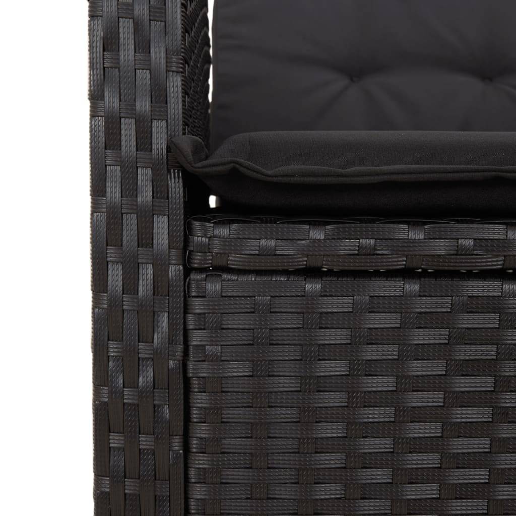 Vidaxl - Ensemble à manger de jardin avec coussins 3 pcs Noir vidaXL 3212203 - Image 6