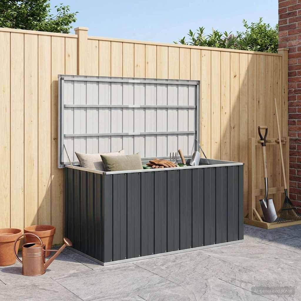 Vidaxl - Boîte de rangement de jardin Anthracite 129x67x65 cm vidaXL 46263 - Image 1