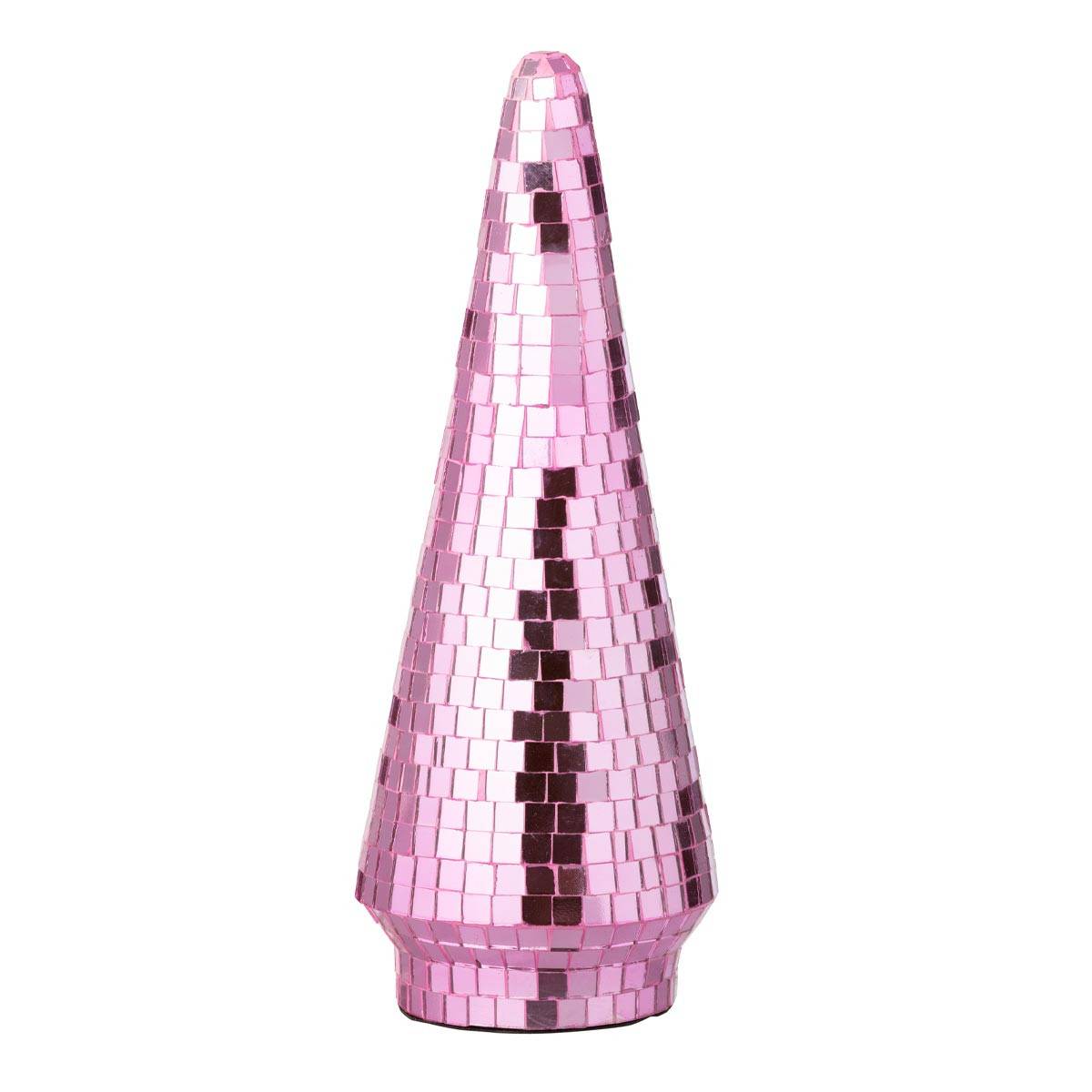 J-Line - Arbre Disco en Verre "Miroir" 33cm Rose - Image 1