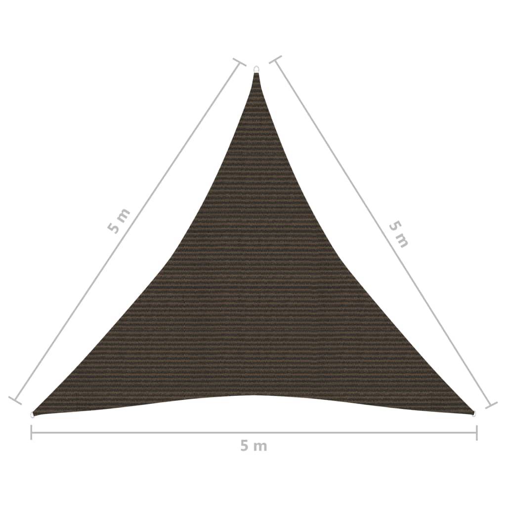 Helloshop26 - Voile toile d'ombrage parasol 160 g/m² PEHD 5 x 5 x 5 m marron - Imagen 6