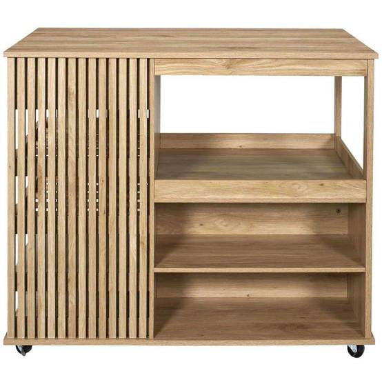 The Home Deco Factory - Ilot de cuisine en bois Klaus - Image 3