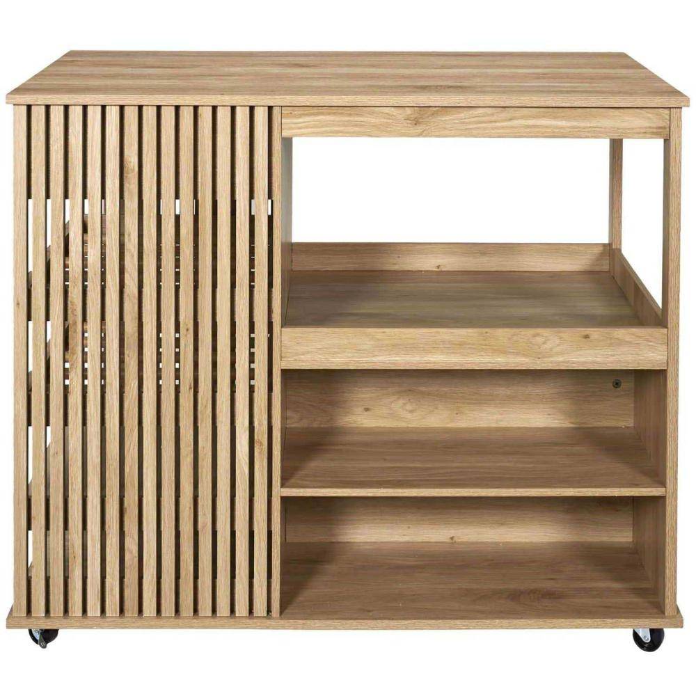 The Home Deco Factory - Ilot de cuisine en bois Klaus - Image 3