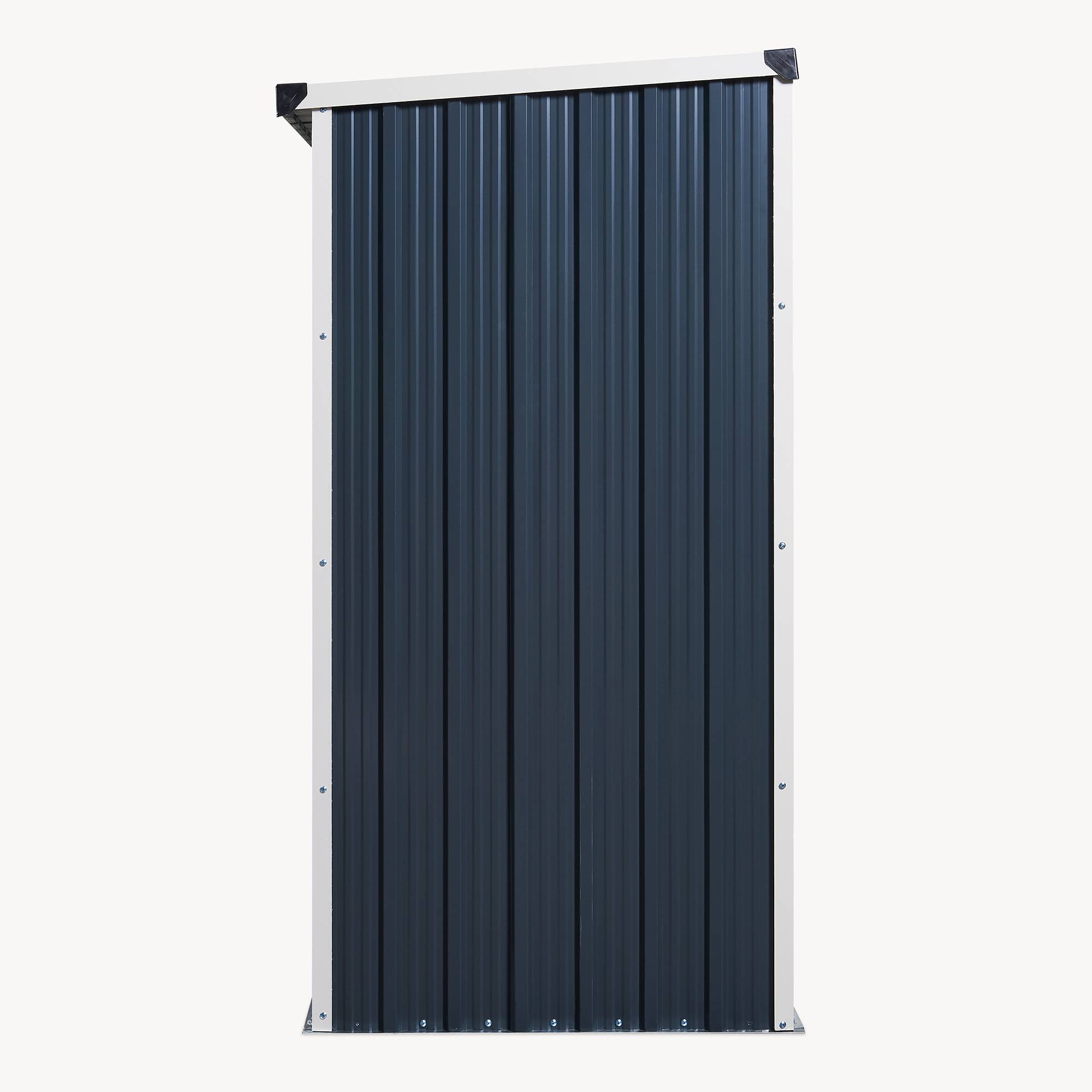 Casa.Pro - Leñera para almacenamiento exterior de acero galvanizado 156 x 80 x 152 cm gris antracita [casa.pro] - Imagen 7
