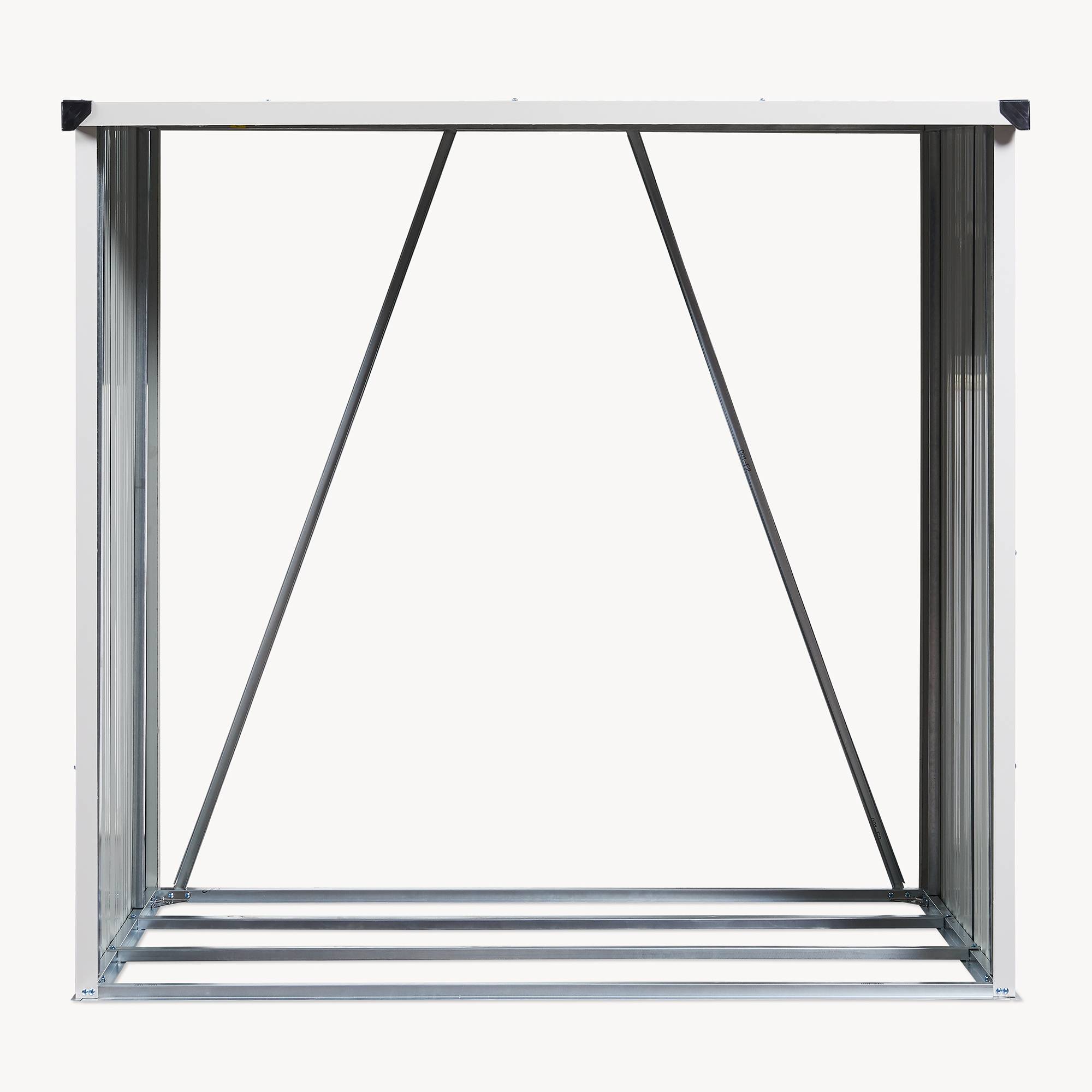 Casa.Pro - Leñera para almacenamiento exterior de acero galvanizado 156 x 80 x 152 cm gris antracita [casa.pro] - Imagen 6