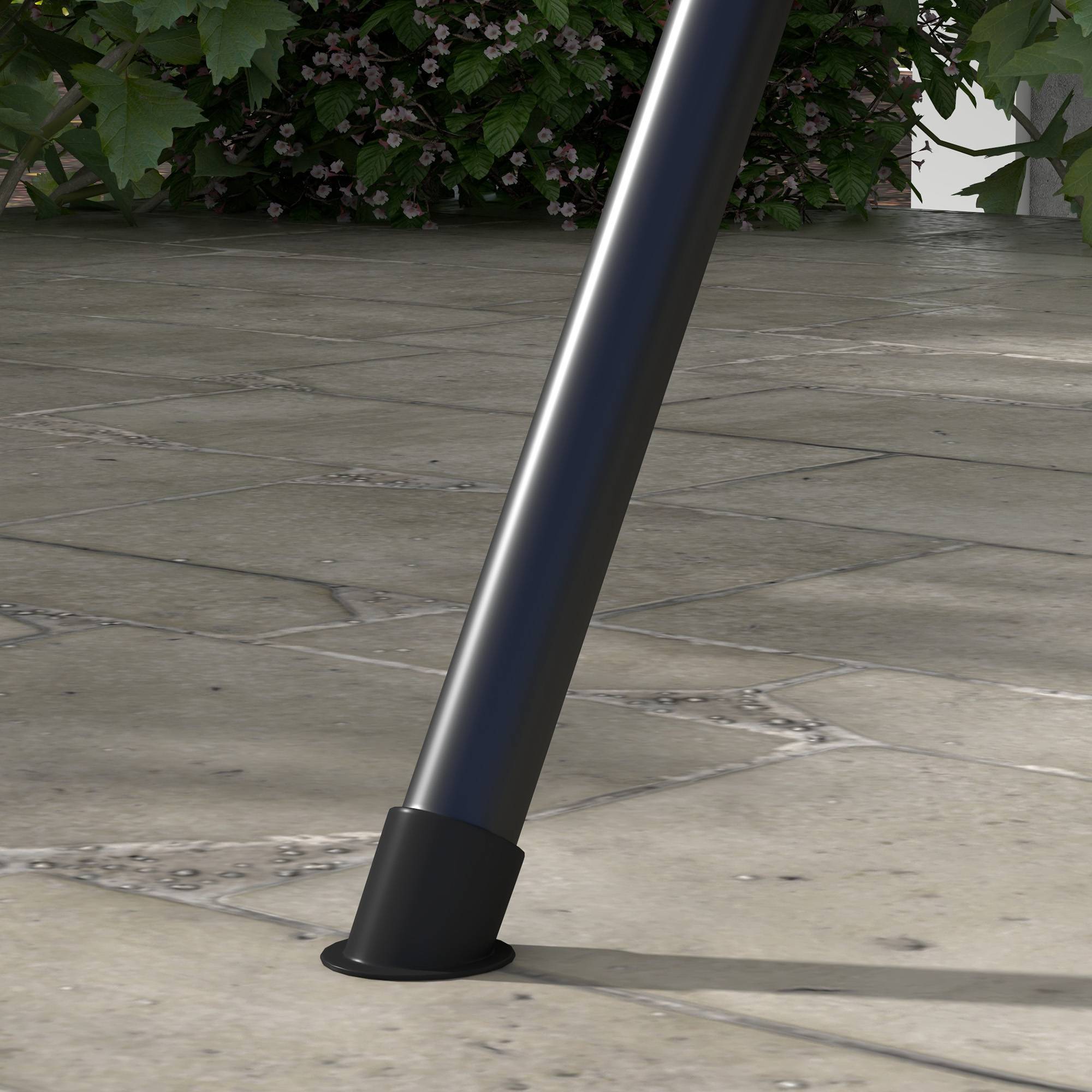 Outsunny - Balancelle de jardin 3 places toit réglable acier polyester gris - Imagen 6