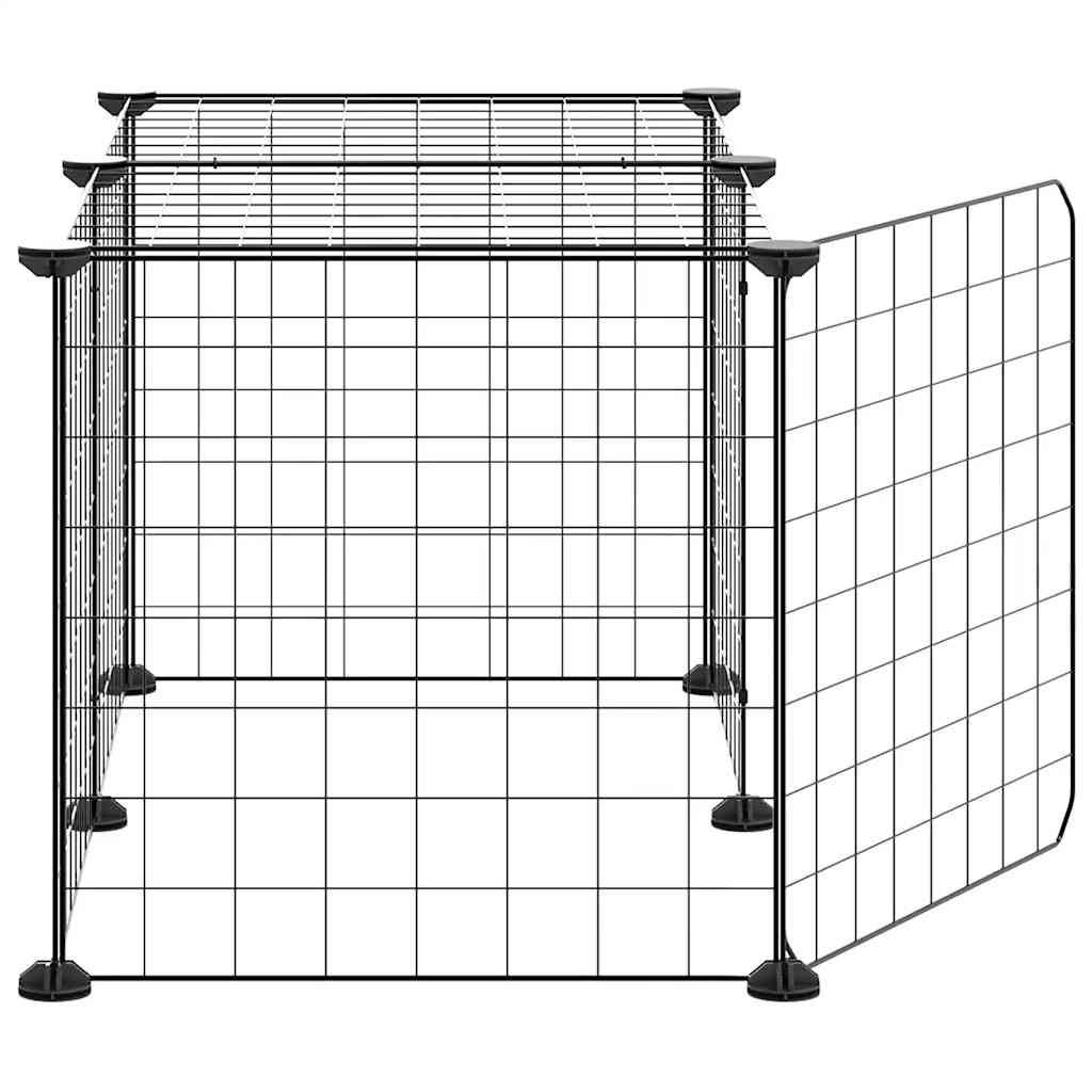 Vidaxl - Cage animaux de compagnie à 8 panneaux et porte Noir 70x35x35 cm vidaXL 3114050 - Imagen 6