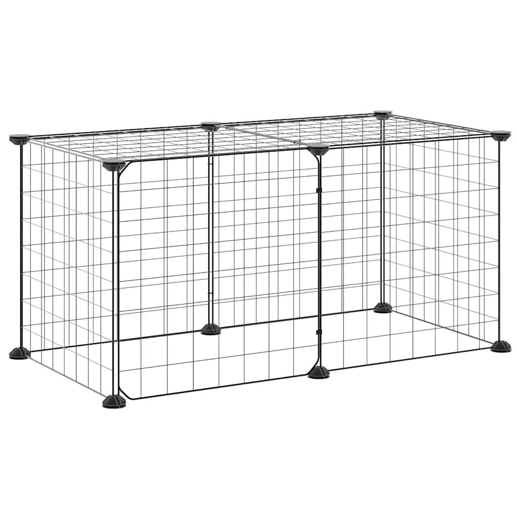 Vidaxl - Cage animaux de compagnie à 8 panneaux et porte Noir 70x35x35 cm vidaXL 3114050 - Imagen 8