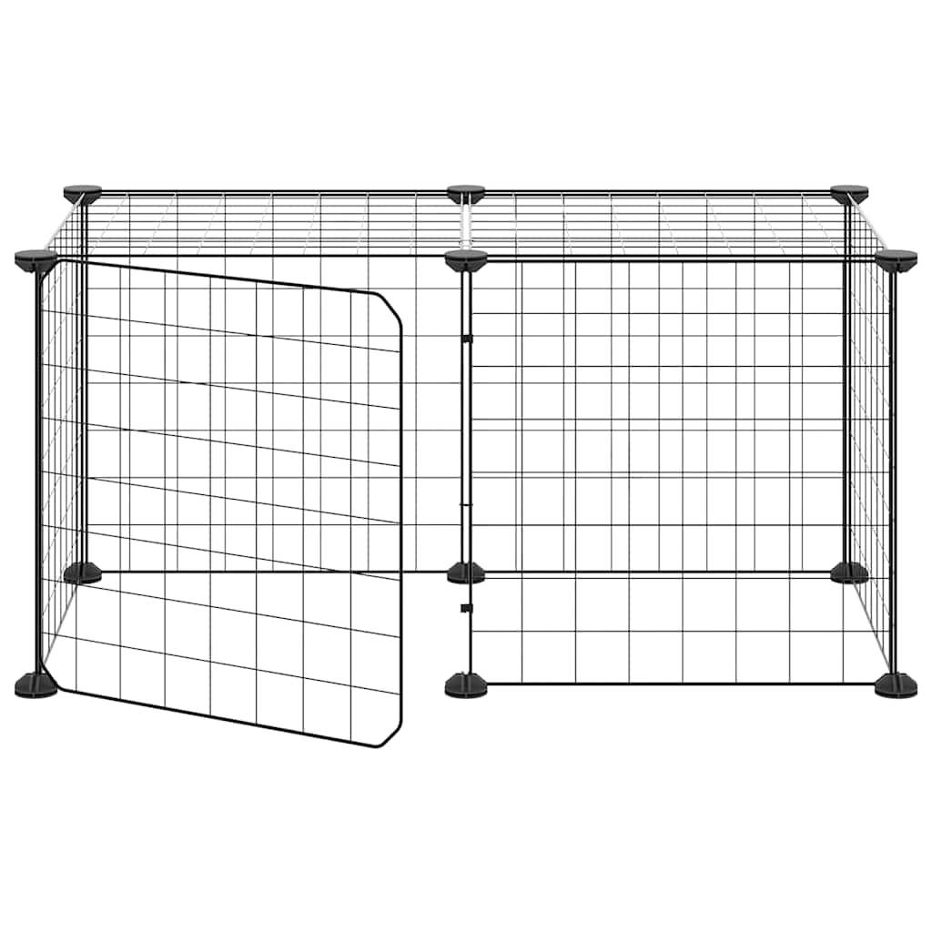 Vidaxl - Cage animaux de compagnie à 8 panneaux et porte Noir 70x35x35 cm vidaXL 3114050 - Imagen 5
