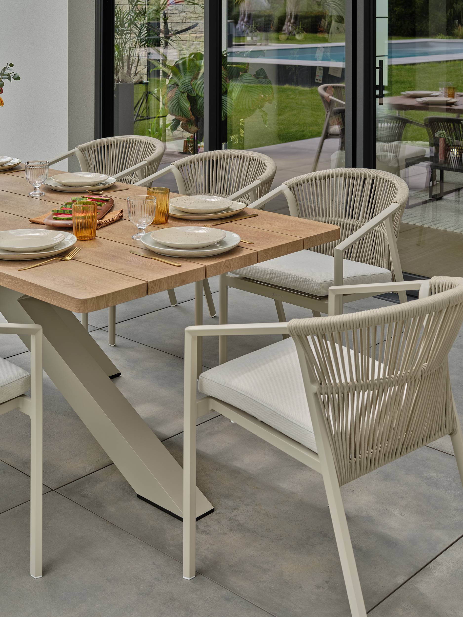 Ensemble repas de jardin KELIA 8 places - GREGE - REMARQUABLE - Image 3