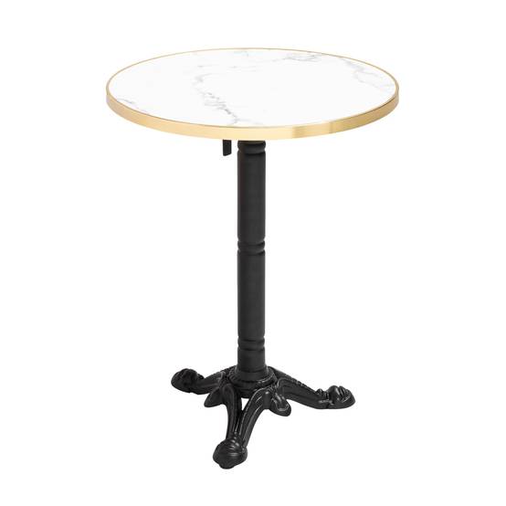 Oviala - Ensemble table de terrasse marbre blanc et 2 chaises vert Montmartre - Oviala - Image 3