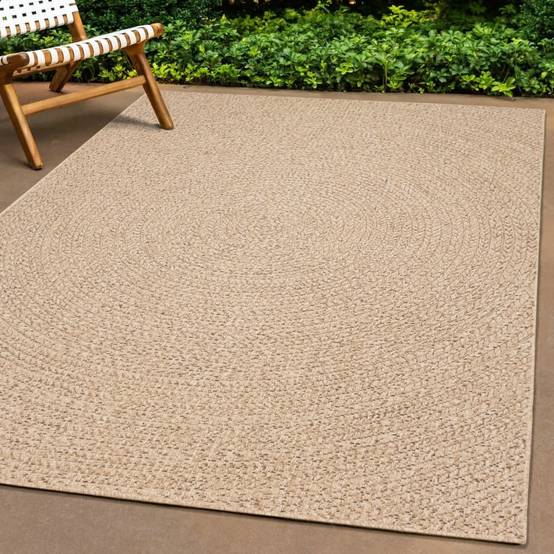 Tapis d'EntréeIntérieur Extérieur Style Jute Naturel pour Patio ou Balcon Marron 60x110 cm – ComfortXL Outdoor Living - Image 1