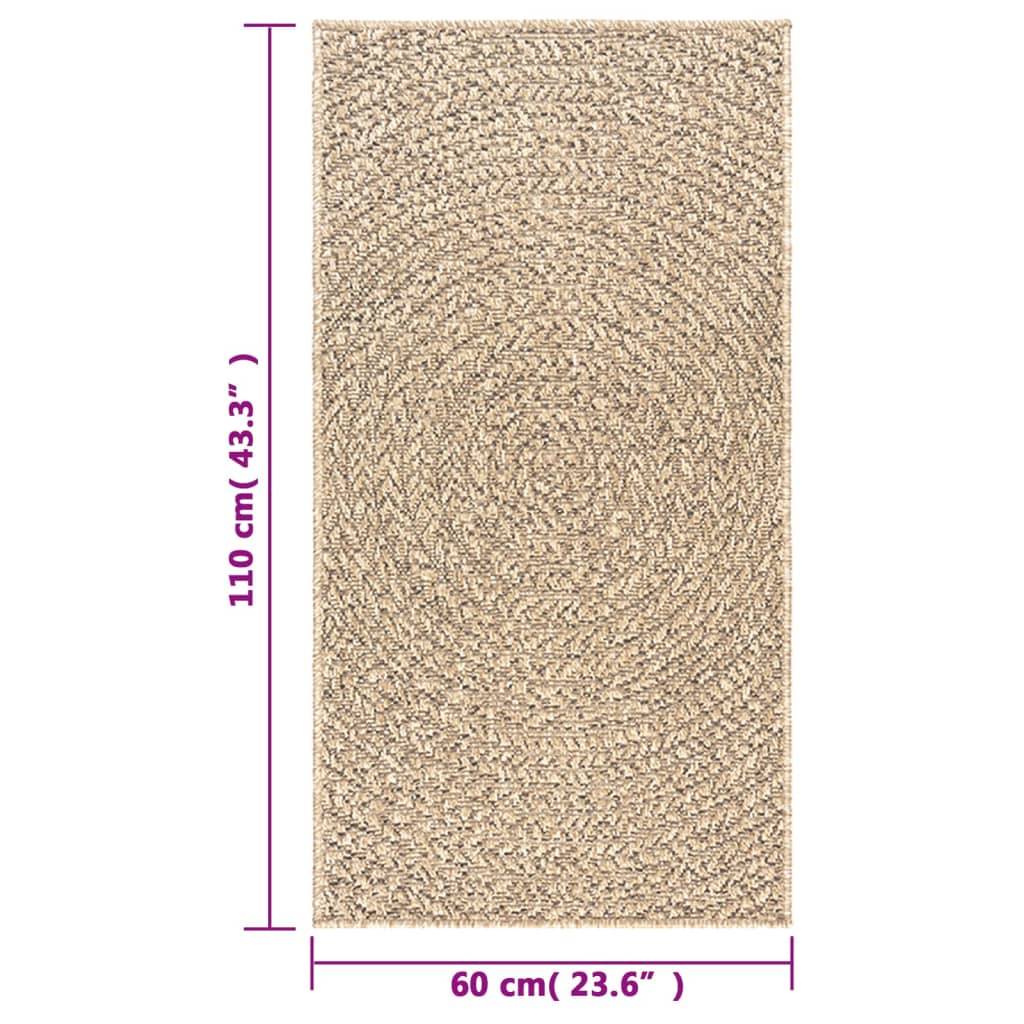 Tapis d'EntréeIntérieur Extérieur Style Jute Naturel pour Patio ou Balcon Marron 60x110 cm – ComfortXL Outdoor Living - Image 8