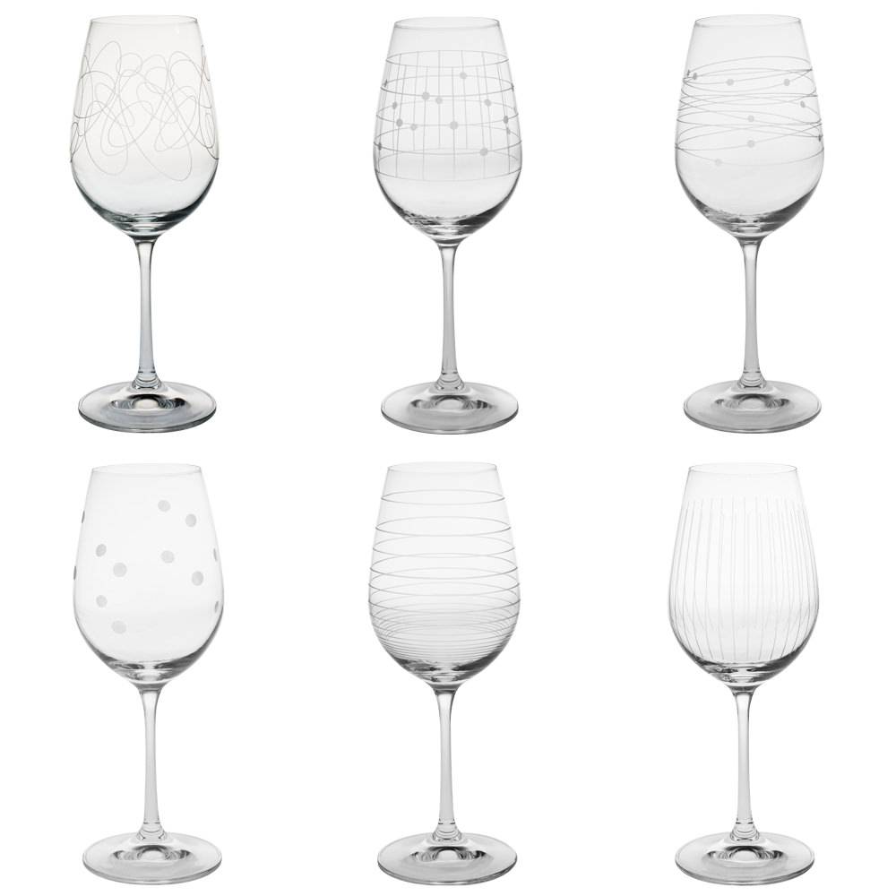 Table Passion - Coffret de 6 verres à pied Graphik 35 cl