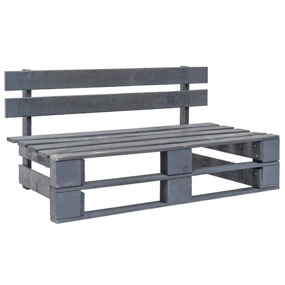 Vidaxl - Banc palette de jardin bois gris vidaXL 44697 - Imagen 1