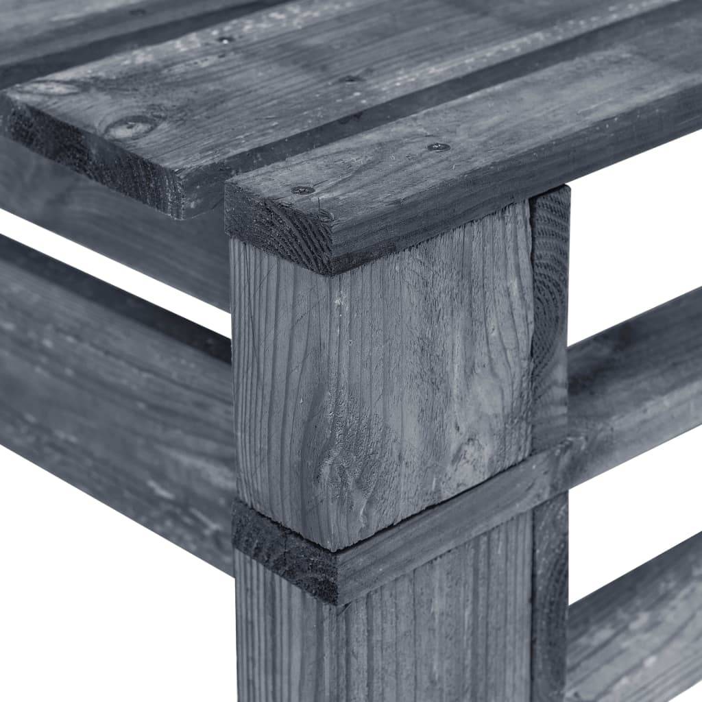 Vidaxl - Banc palette de jardin bois gris vidaXL 44697 - Imagen 5