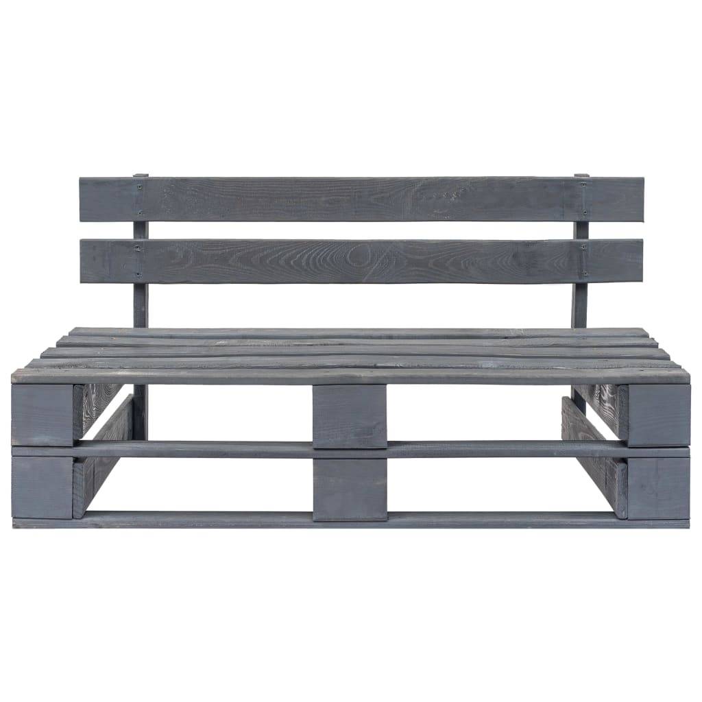 Vidaxl - Banc palette de jardin bois gris vidaXL 44697 - Imagen 7