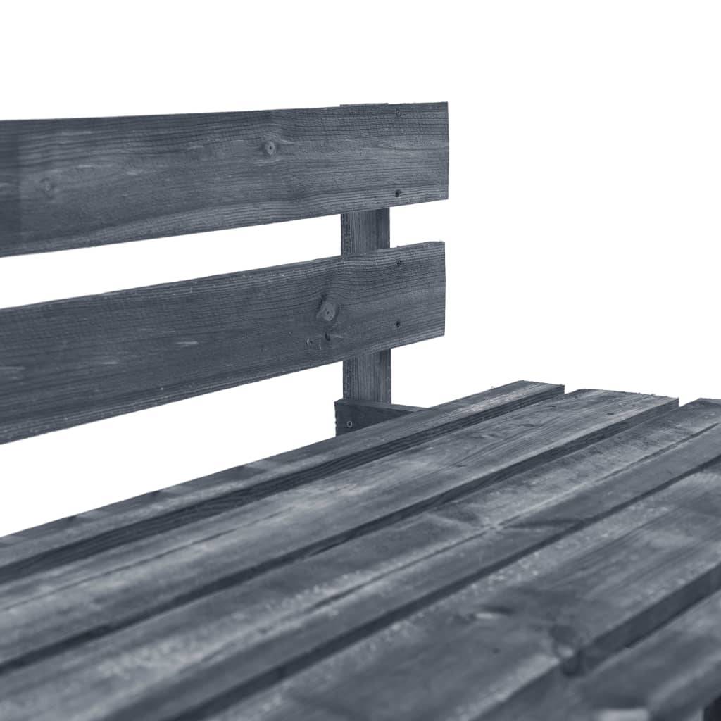 Vidaxl - Banc palette de jardin bois gris vidaXL 44697 - Imagen 4