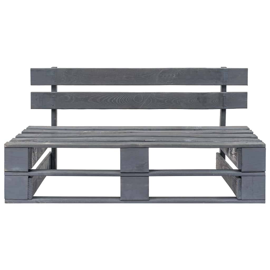 Vidaxl - Banc palette de jardin bois gris vidaXL 44697 - Imagen 2