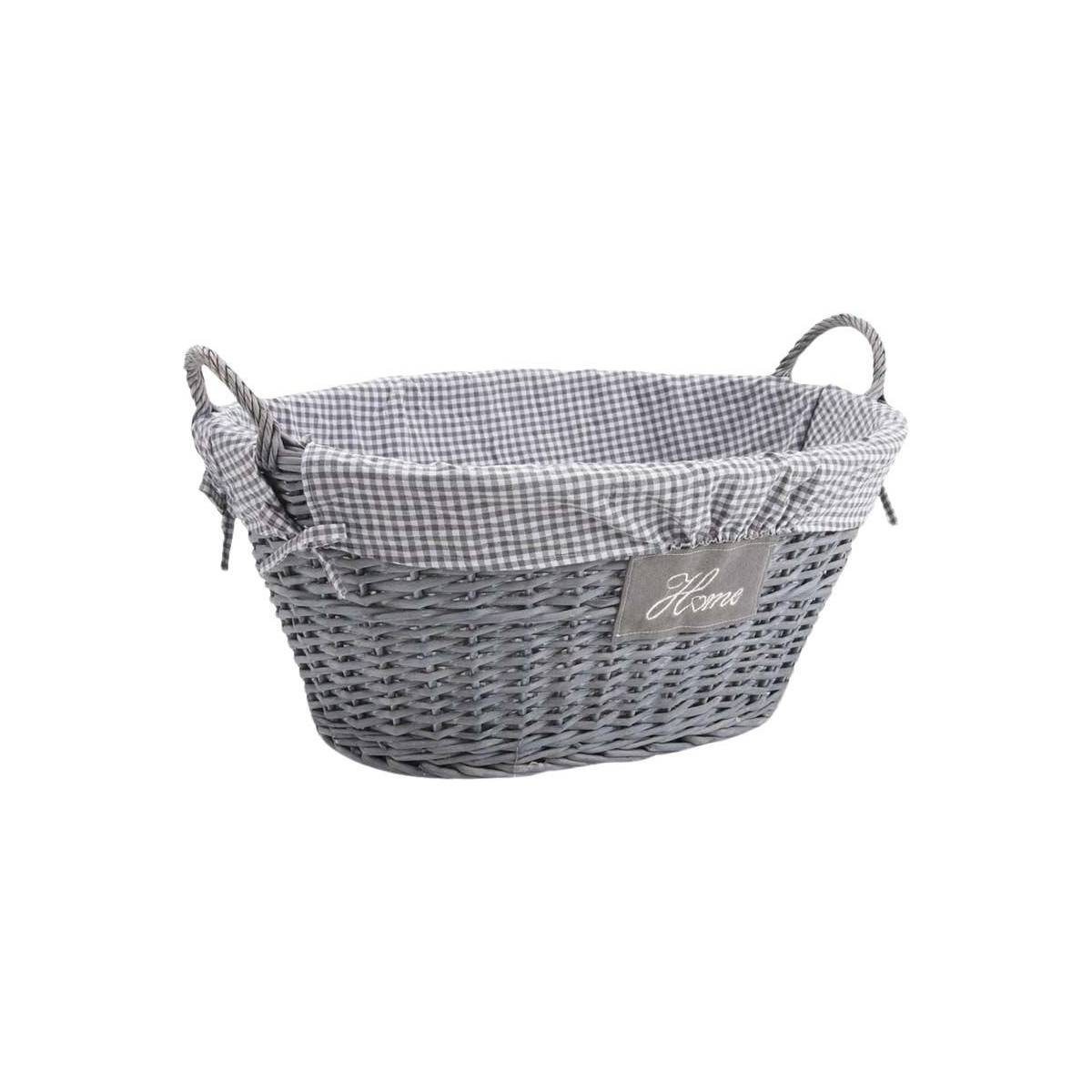 Aubry Gaspard - Corbeille à linge Home en osier et coton - Image 1