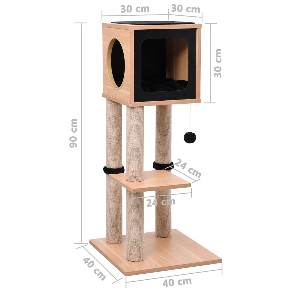 Vidaxl - Arbre à chat avec tapis à gratter en sisal 90 cm vidaXL 170928 - Imagen 3