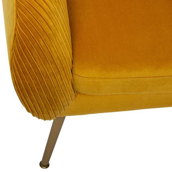 Fauteuil velours jaune Solaro Atmosphera - Image 5