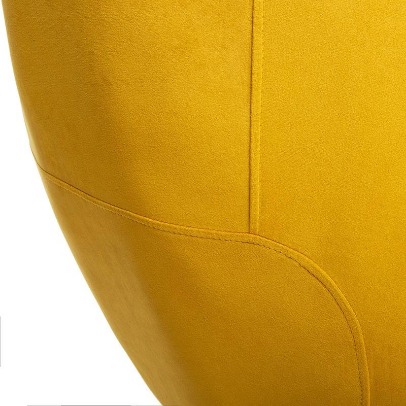 Fauteuil velours jaune Solaro Atmosphera - Image 4
