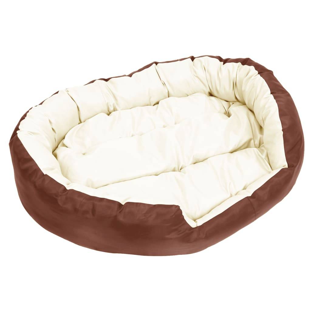 Vidaxl - Coussin réversible lavable de chien Marron et crème 110x80x23cm vidaXL 171213 - Imagen 4