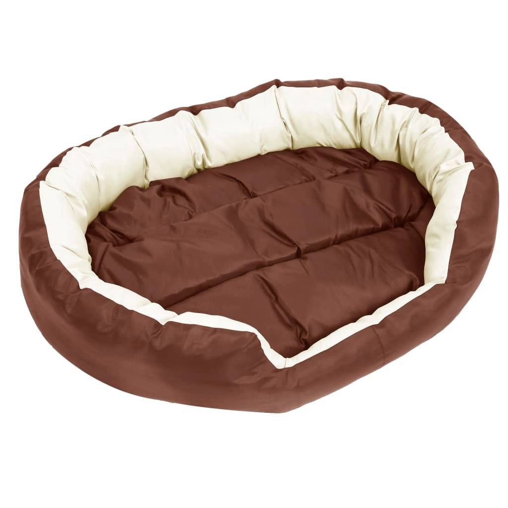 Vidaxl - Coussin réversible lavable de chien Marron et crème 110x80x23cm vidaXL 171213 - Imagen 5