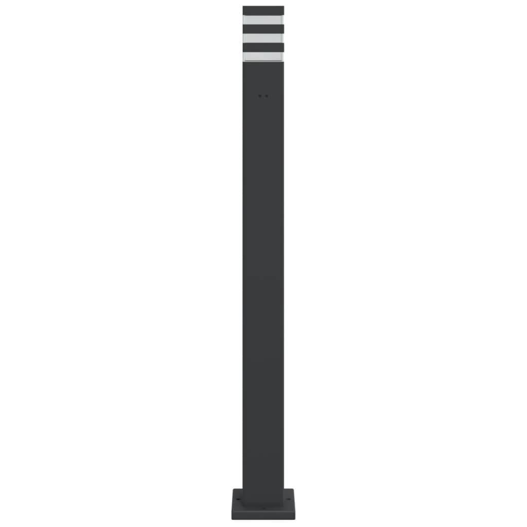 Lampadaire de jardin - Lampadaire d'extérieur avec sortie noir 110 cm aluminium - Image 4