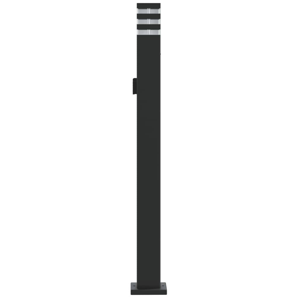Lampadaire de jardin - Lampadaire d'extérieur avec sortie noir 110 cm aluminium - Image 5