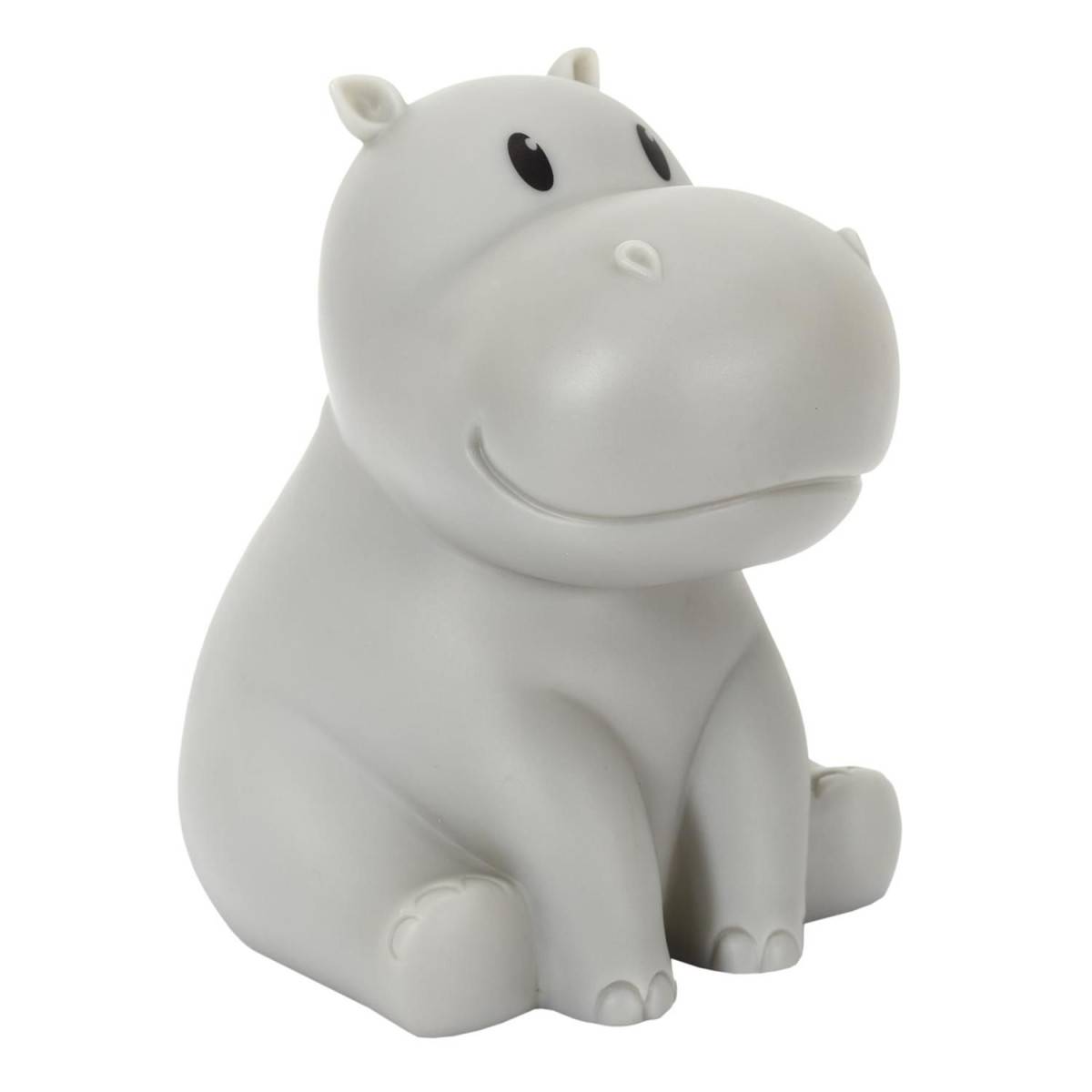 The Home Deco Kids - Lampe Veilleuse Enfant Led "Hippopotame" 16cm Gris - Image 1