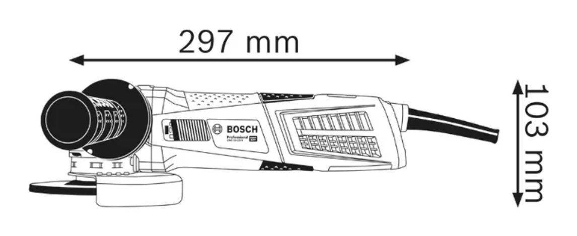 Bosch - Meuleuse d'angle 1300W GWX 13-125 S Professional D 125mm + boite en carton - BOSCH - 06017B6002 - Imagen 3