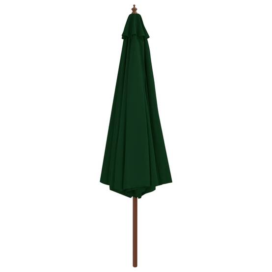Helloshop26 - Parasol avec mât en bois 350 cm vert - Image 2