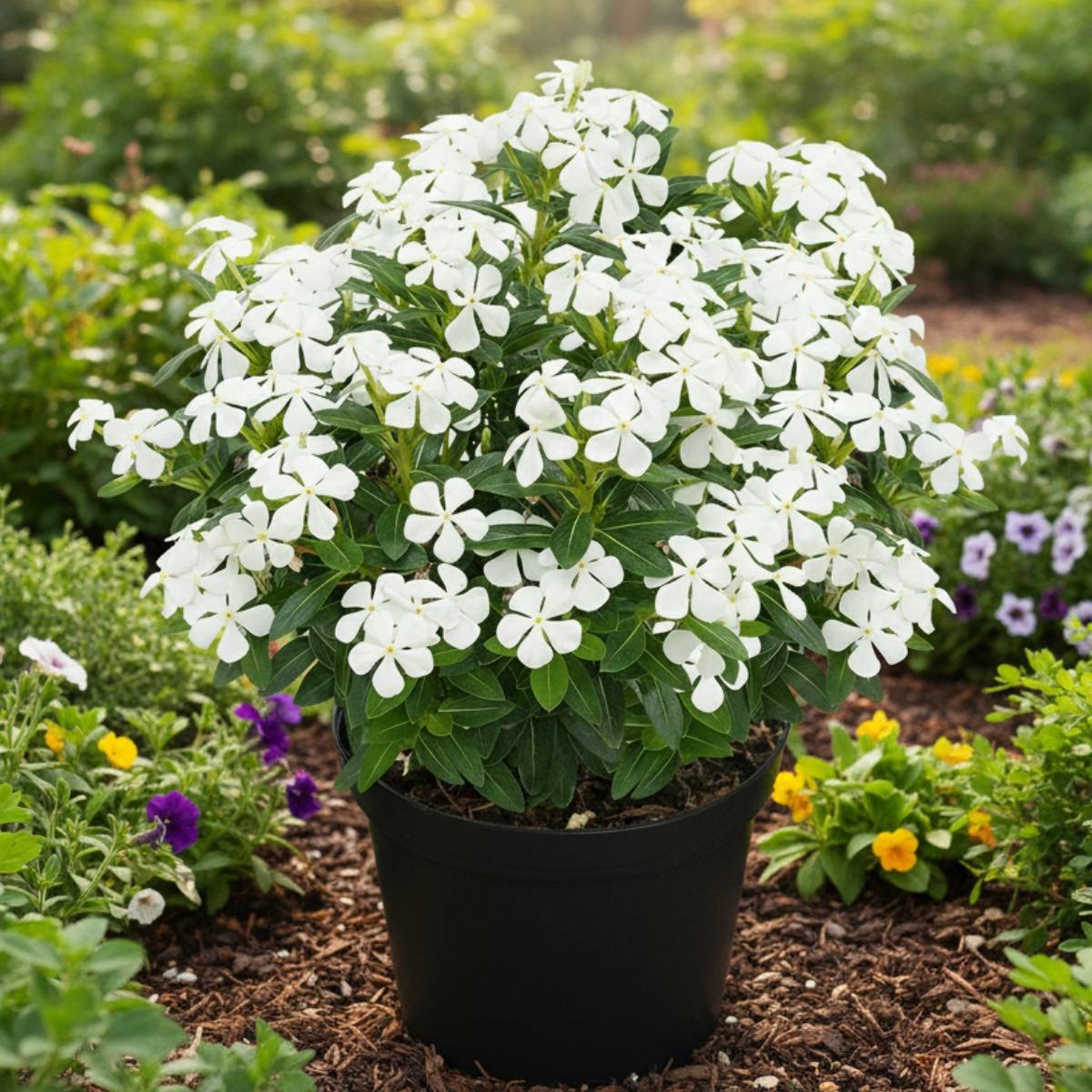 Pervenche de Madagascar Soiree White - Catharanthus roseus Mini-motte Ø 3/4 cm (par 5)