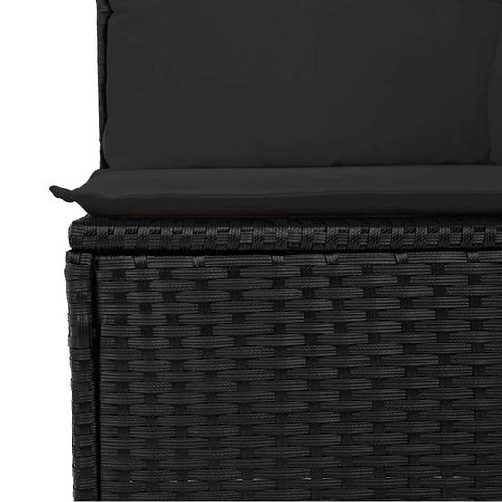 ComfortXL - Salon de Jardin Noir 7 Pièces avec Repose-Pieds Résine et Acier Laqué – ComfortXL Outdoor Living - Image 8