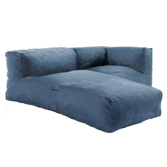 Oviala - Salon de jardin un fauteuil d'angle et une méridienne bleu pacific Mixi - Oviala - Image 2